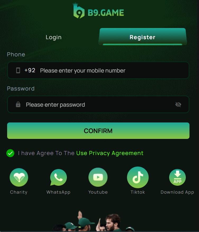 B9 Game Login